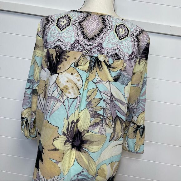Fig and Flower Anthropologie Tunic Floral Dress Size Large - Picture 5 of 11